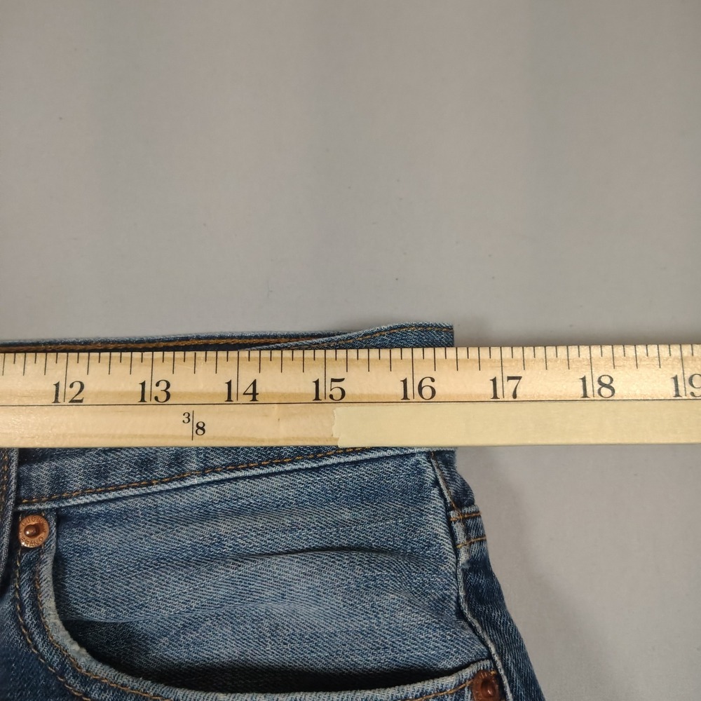Lucky Brand 221 Original Straight Men 31x30 Blue Faded Denim Cotton Jeans - Picture 9 of 15
